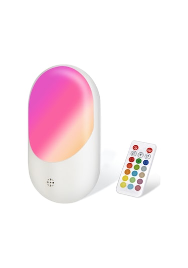 Maiyame Led Akıllı Ambiyans Lambası, Rgb Kumandalı 16 Renk, 10 Seviye Parlaklık, 0.9w, Avrupa Standartı Fişi Diğer