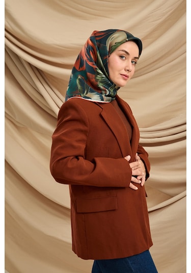 Silk Home Twill İpek Eşarp 11480-68 Petrol Mavisi, Yeşil, Mor, Mercan, Petrol Yeşili