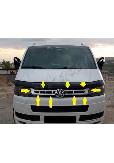 Db Chrome Vw T5 Transporter Ön Panjur Nikelajı 2010-2014 2  Parça