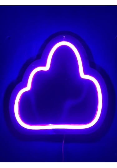 Dekoratif Bulut Neon Led Işık Şık & Modern Tasarım Mavi