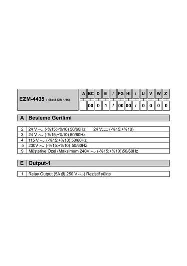 Emko Ezm-7735.50001/0000/0000 ,72x72mm 220vac Zaman Röle