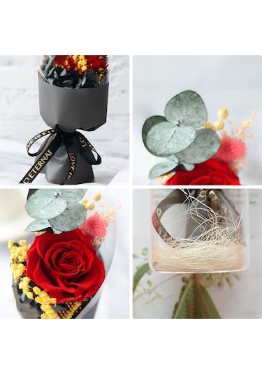 Wezone "led Işık Açan Sonsuz Gül Şişesi - Romantik Hediye Pil Dahil "