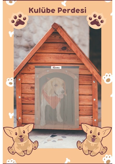 Buycobox Köpek Kulübesi Kapı Perdesi Battal