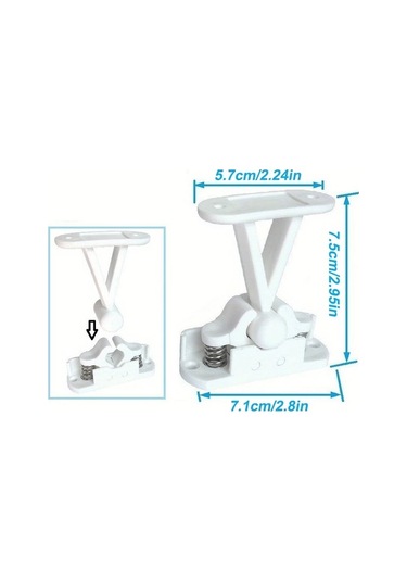 Sunshine011 Beyaz Dayanıklı Pvc Karavan Kapı Tutucu Ayarlanabilir T Şekilli Manyetik Kilit Beyaz