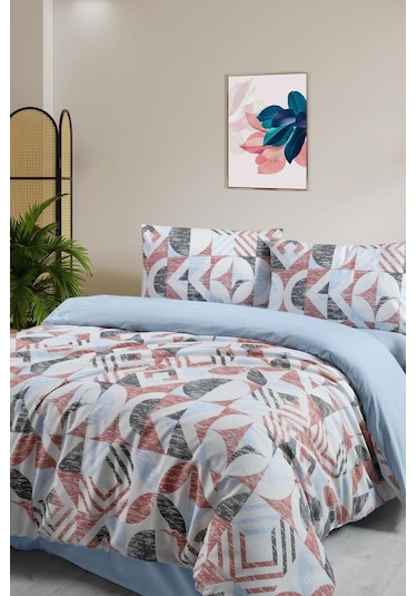 Çift Kişilik Nevresim Takımı Quadra - 200x220 Çok Renkli