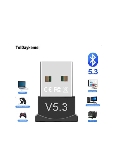 Bluetooth 5.3 Usb Adaptörü Verici Alıcı Bluetooth Ses Bluetooth Dongle Bluetooth 5.3