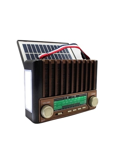 Ktf-1428 Solar Panel Destekli Şarjlı Bluetooth Hoparlör Fm/am/sw Radyo, Aux Ve Tf Kart Girişli