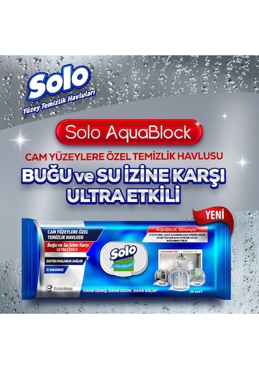 Aquablock Cam Yüzeylere Özel Temizlik Havlusu 30 Yaprak Diğer