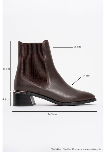 Neiva Kahve Cilt Hakiki Deri Kadın Chelsea Bot Kahverengi Deri