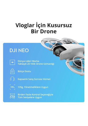 DJI Neo 4K Combo Drone (EU) (Karfo Karacasulu DJI Turkiye Garantili)