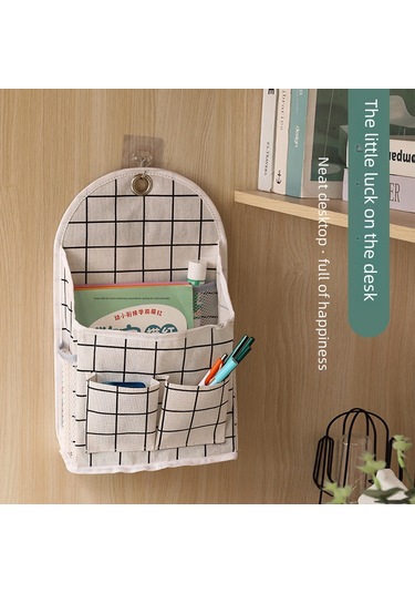 Wezone Duvar Veya Kapıya Asılabilir Kumaş Depolama Çanta - Öğrenci Yurdu, Banyo Ve Odalar İçin Uzun Ömürlü Ve Boşluk Tasarrufu Sağlar Beyaz Beyaz