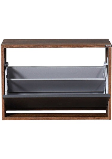 New Step Oturaklı Ayakkabılık - Oslo Ceviz-Antrasit Ceviz