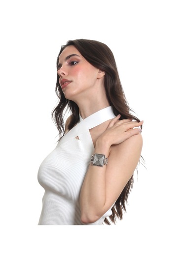 Labalaba Kadın Antik Gümüş Kaplama Zincir Bağlantılı Modern Tasarım Bileklik Gümüş