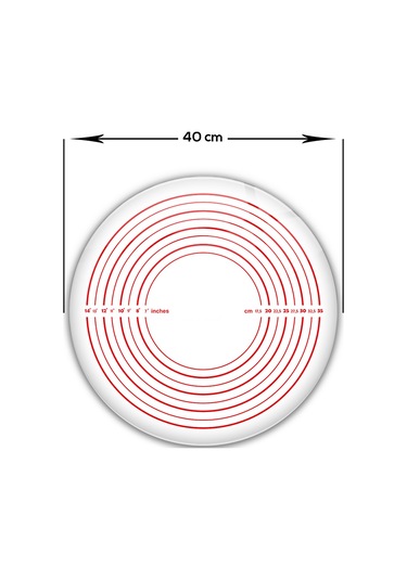 Decorita | Cam Hamur Açma Matı | Düz Renk - Beyaz | Çap40cm