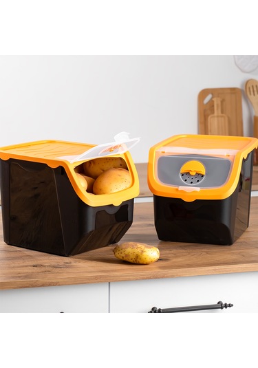 Porsima 1506 2'li 12 L Çok Amaçlı Erzak Saklama Kutusu Sebzelik