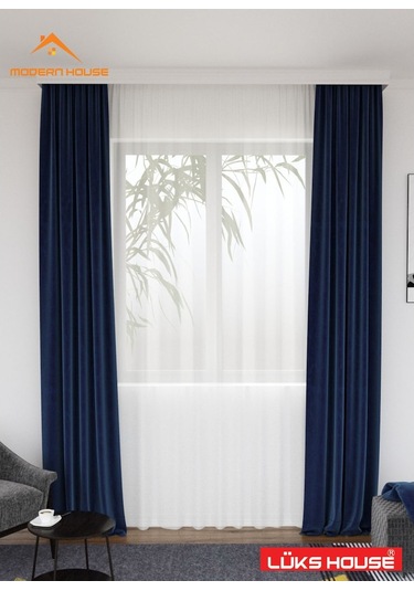 Lüks Keten Görünümlü Tül Pede Pilesiz, Beyaz- Krem- Gri Renkleri