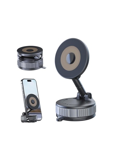 Maiyame 2025 Güncellenmiş Manyetik Araç Telefon Tutucu: Vakum Süngeri, 360 Açısal Ayarlı, N52 Manyetiği İle Sağlam Tutuş, Isı Dayanıklı Çinko Alaşımlı