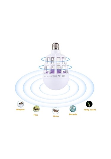 Folinda Led E27 15w Işık + 365nm Mor Işık, Sinirli Canavarları Öldüren Uv Işık, 175-265v Ac, 45 Eğim Tasarımı, 3 Modlu, Halka Ve Evcil Hayvanlar İçin Harmsiz 5177