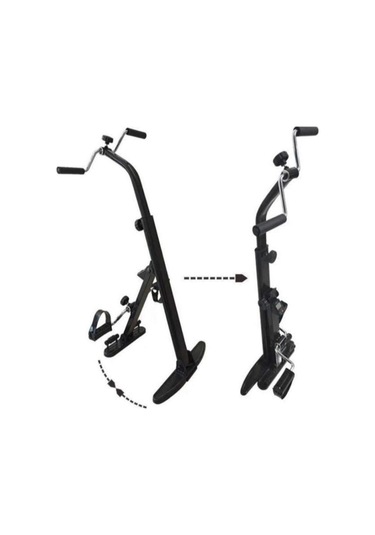 Medikaltec Çift Pedallı Katlanabilir Egzersiz Bisikleti Siyah