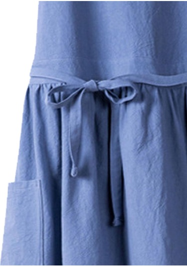 Homyl Pamuklu Mutfak Önlüğü Şef Makinede Yıkanabilir Kolsuz Mavi