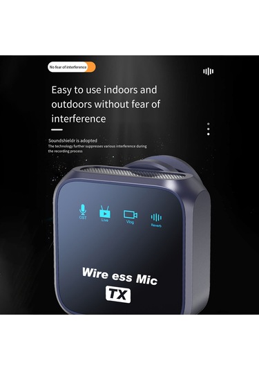 Xindoker 2.4g Kablosuz Mikrofon Seti - 50m Menzilli, Gürültü Önleyici, Şarj Kılıflı, Type-c Uyumlu