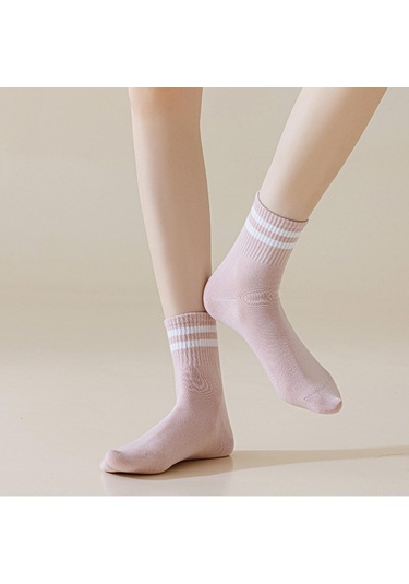 Lemestar Kadınlar İçin Yüksek Kaliteli Pamuklu Orta Boru Socks, Isı Sağlar, Konforlu Ve Dayanıklı, Sonbahar/kış Günlük Kullanıma Uygun Pembe