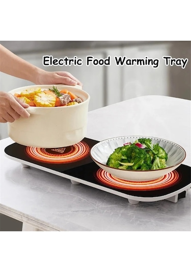 Yemek Elektrikli Isıtma Plaka Isıtıcı Sıcak Tabak Altlığı Tabak Altlığı Beyaz Beyaz