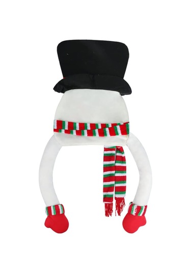 Springsun Kumaş Noel Ağacı Üstü Süsü - Santa Kralı Kar Adam Figürü, Yumuşak Dekoratif Aksesuar, Noel Ve Yeni Yıl 2025 İçin Tatil Atmosferi Oluşturucu 33/50cm