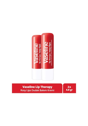 Vaseline Lip Therapy Dudak Bakım Kremi Rosy Lips 4.8 Gr X2