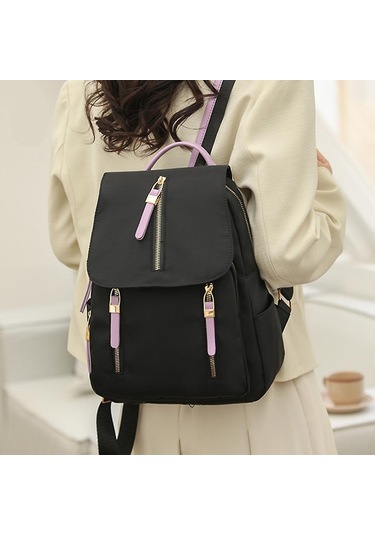 Ganzhoushop Moda Sırt Çantası Öğrenci Okul Çantası Çift Askılı Omuz Çantası Kız Seyahat Çantasıgri Çok Renkli