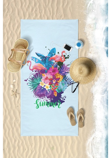 Flamingo Summer Dijital Baskılı 75x150 CM Plaj Havlusu