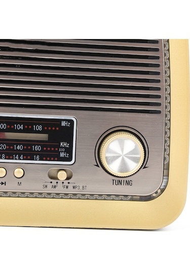 301 Fenerli Nostaljik Müzik Kutusu - Bluetooth Radyo - MP3 Çalar