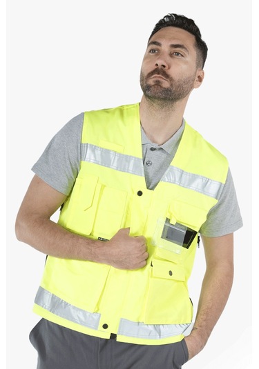 Reflektörlü Çok Cepli Haritacı Yeleği