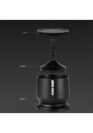 Teltree Mhw-3bomber 58mm Paslanmaz Çelik Kahve Tozu Alma Kabı - Kapaklı, Dağıtıcılı, Sökülebilir Diğer
