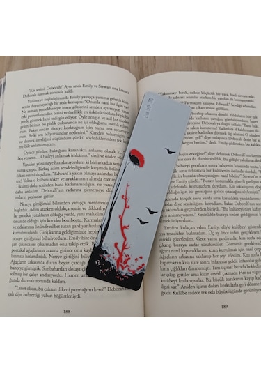 Kitap Ayracı - Kırmızı Çiçek Model2