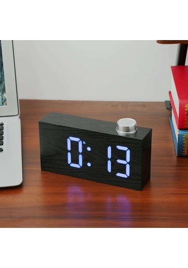 Trendooze Homyl Dijital Led Erteleme Elektronik Çalar Saat Masa Saati Mavi Renkli