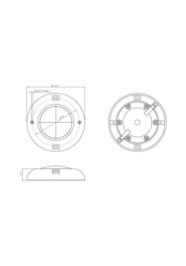 Cometepool Antrasit Çerçeve Mini 13cm Günışığı Işık Smd Led Havuz Sıva Üstü Aydınlatma Lambası 6w-toptancıyızbiz