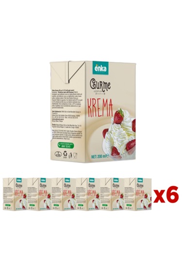 Enka Süt Pastörize Krema %18 Yağlı 6'lı - 200 Ml