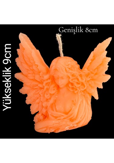 Dekorati Kanatlı Melek Figürü Kokulu Mum Çok Renkli