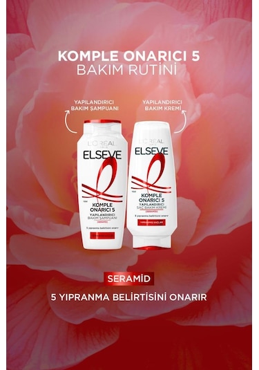 L'Oréal Paris Elseve Komple Onarıcı 5 Yapılandırıcı Bakım Şampuanı 3 x 300 ML