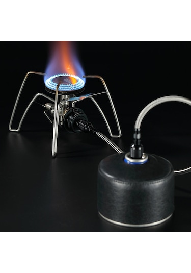 Campingmoon Siyah Açık Kamp Piknik Aksesuarı Kartuş Fırını Gastank'tan Siyah