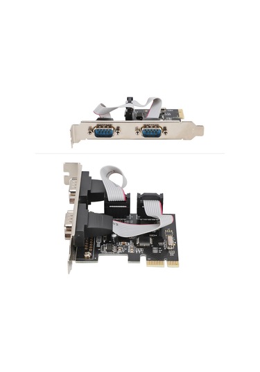 Fosenze Pcı-e X1 Arayüzlü 2 Adet 9-pin Rs232 Seri Port Kartı, Wch382l Çipi, 230.4 Kbps, Windows/linux/dos Desteği