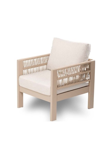 Toscana Bahçe Balkon Tekli Koltuk Krem