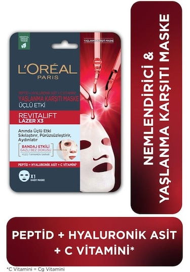 Loreal Paris Revitalift Lazer X3 Yaşlanma Karşıtı Maske