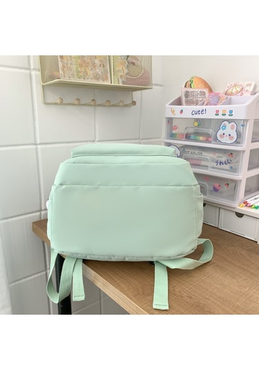 Vkemall Yeşil Nilon Çift Askılı Çanta - Büyük Hacimli Ve Çok Bölmeli, Rastgele Aksesuar Dahil