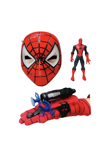 Avengers Işıklı Örümcek Adam Işıklı Örümcek Adam Maske Vantuz Fır