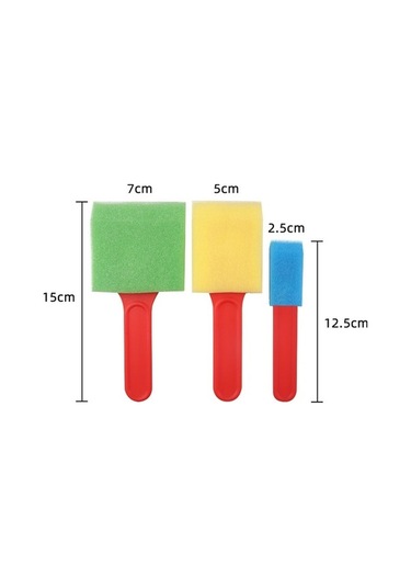 Willowhaven 7 Takım Sünger Fırça Seti - Çocuk Sanat Ve Resim Mühür Aracı Standart - Plastik+sünger, Ekolojik, Hafif Ve Güvenli