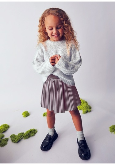 Mayoral Gri Kız Çocuk Pileli Etek 4903 Gri