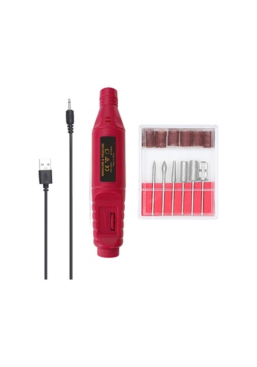 Geeksen "profesyonel Mini Elektrikli Tırnak Freze Makinesi - Usb Şarjlı, 6 Uçlu, 3000-20000 Rpm Ayarlanabilir Hız"