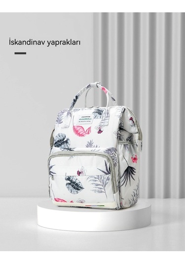 Sınır Ötesi Büyük Kapasiteli Anne Çantası Dışarı Çıkıyor Açık Yeşil - Mavi